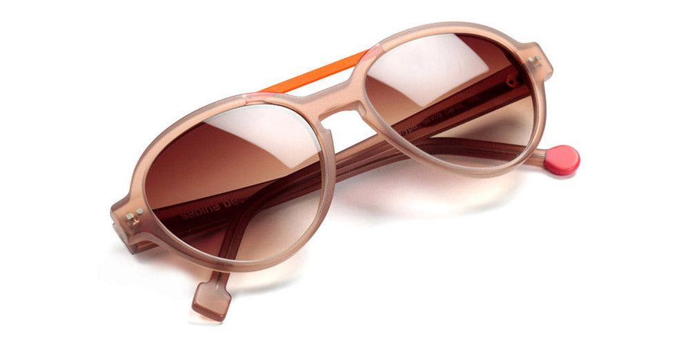 Sabine Be® Be Hype Sun SB Be Hype Sun 04 54 - Beige Translucent Matte / Orange Shiny Satin Sunglasses