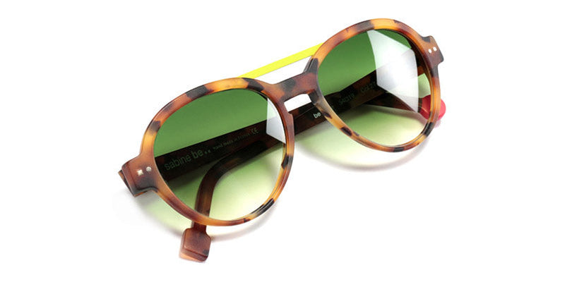 Sabine Be® Be Hype Sun SB Be Hype Sun 27 54 - Matte Fawn Tortoise / Neon Yellow Sunglasses