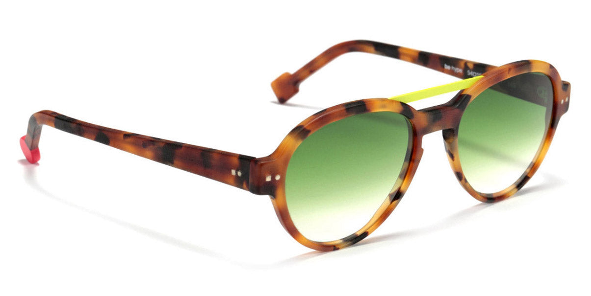 Sabine Be® Be Hype Sun SB Be Hype Sun 27 54 - Matte Fawn Tortoise / Neon Yellow Sunglasses