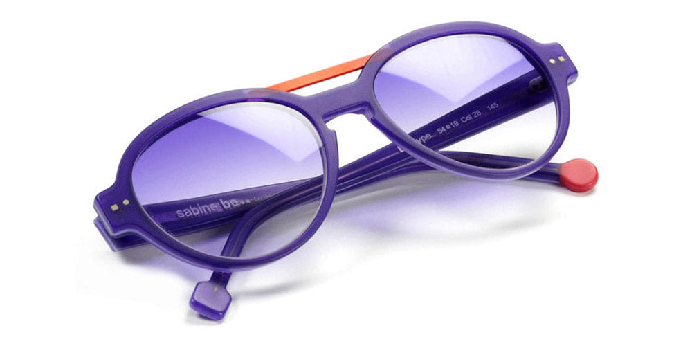 Sabine Be® Be Hype Sun SB Be Hype Sun 28 54 - Matte Purple / Satin Neon Orange Sunglasses