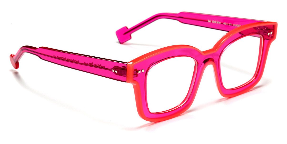 Sabine Be® Be Idol Line SB Be Idol Line 581 46 - Shiny Translucent Raspberry / Shiny Neon Miami Orange Eyeglasses