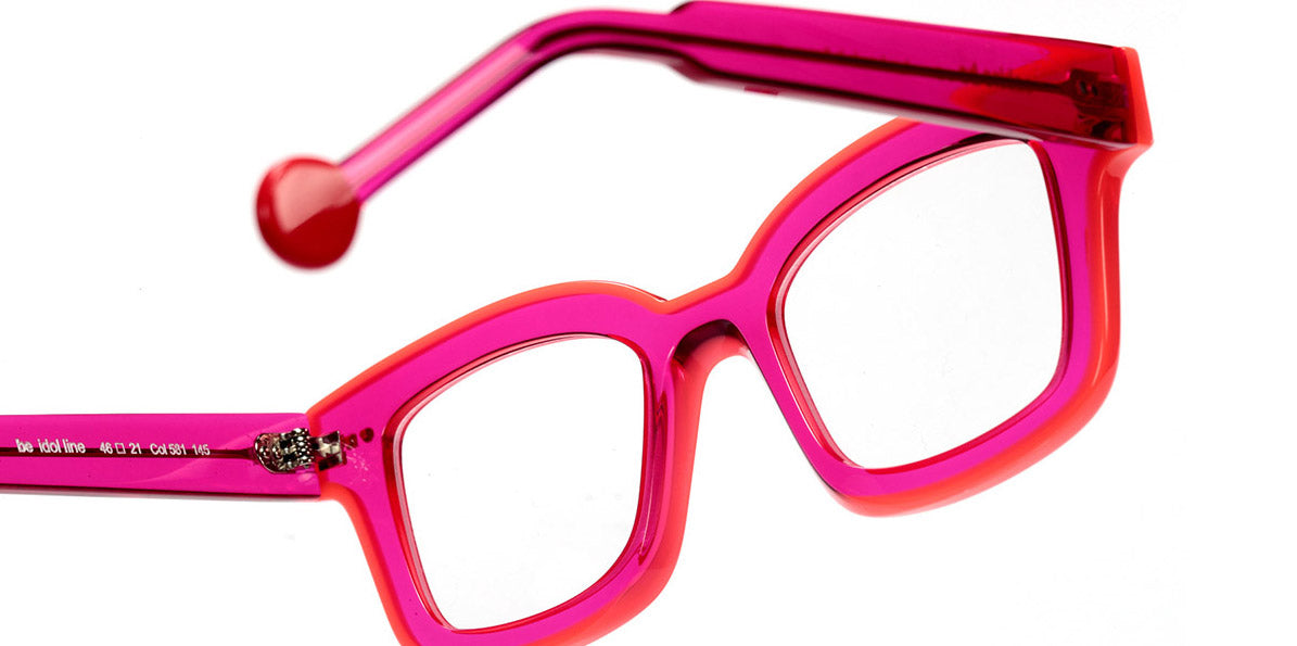 Sabine Be® Be Idol Line SB Be Idol Line 581 46 - Shiny Translucent Raspberry / Shiny Neon Miami Orange Eyeglasses