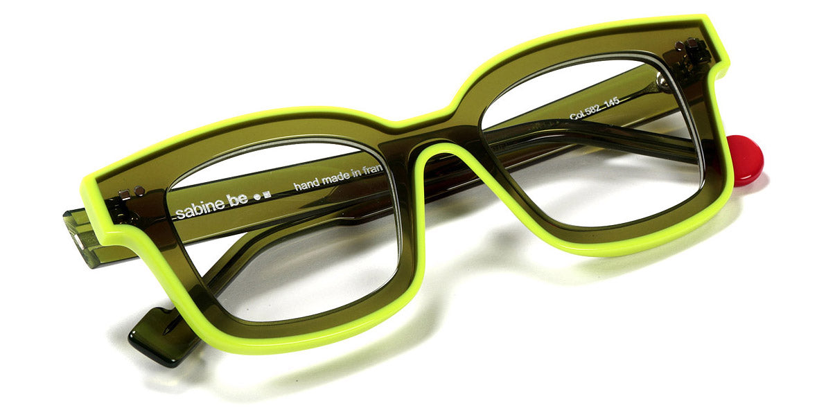 Sabine Be® Be Idol Line SB Be Idol Line 582 46 - Shiny Translucent Khaki / Shiny Neon Yellow Eyeglasses