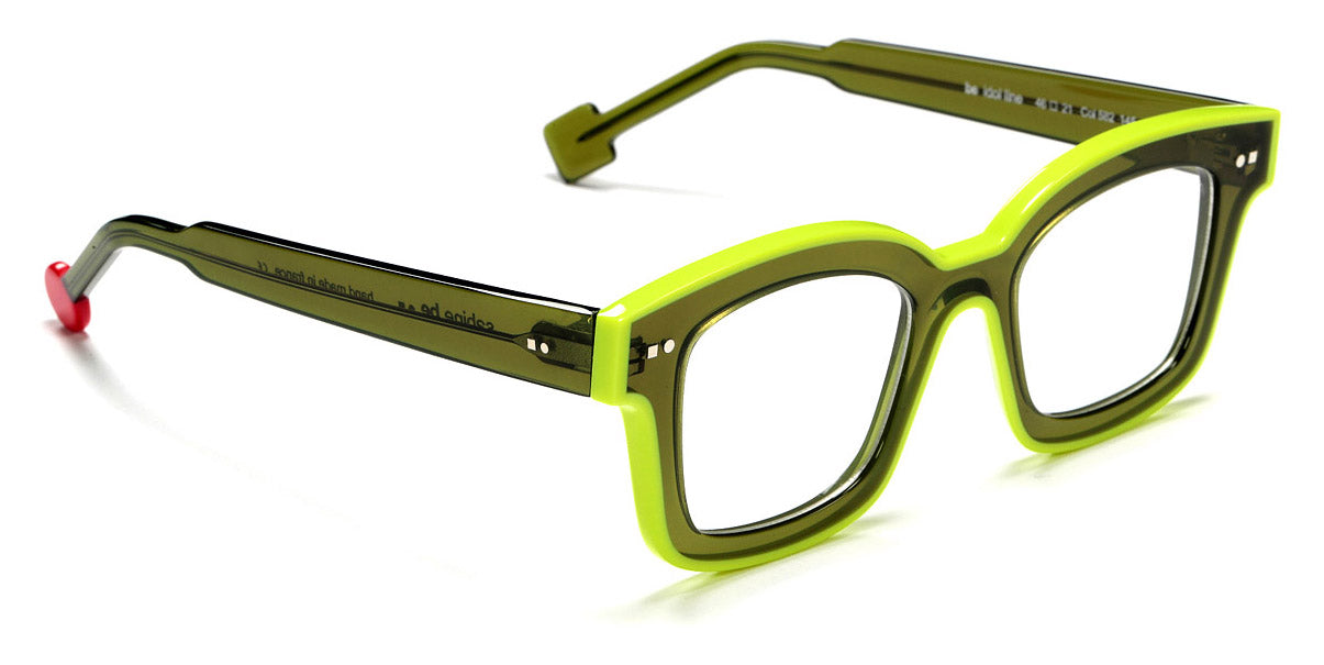 Sabine Be® Be Idol Line SB Be Idol Line 582 46 - Shiny Translucent Khaki / Shiny Neon Yellow Eyeglasses