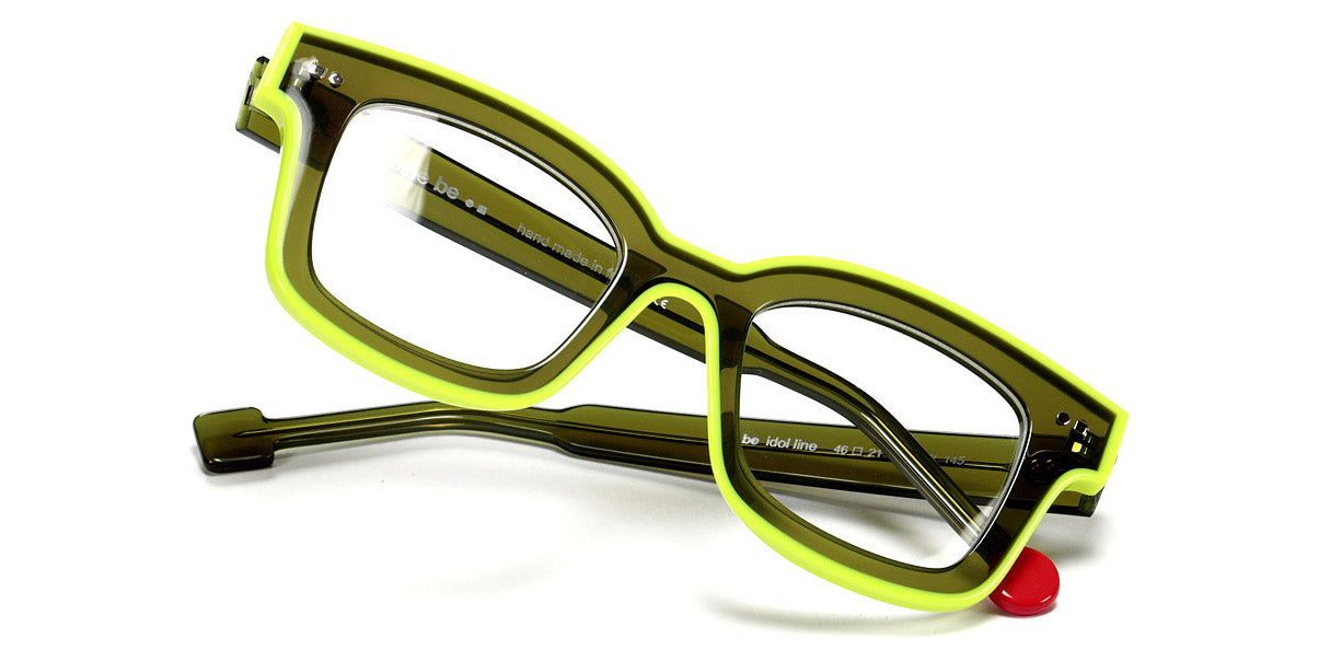 Sabine Be® Be Idol Line SB Be Idol Line 582 46 - Shiny Translucent Khaki / Shiny Neon Yellow Eyeglasses