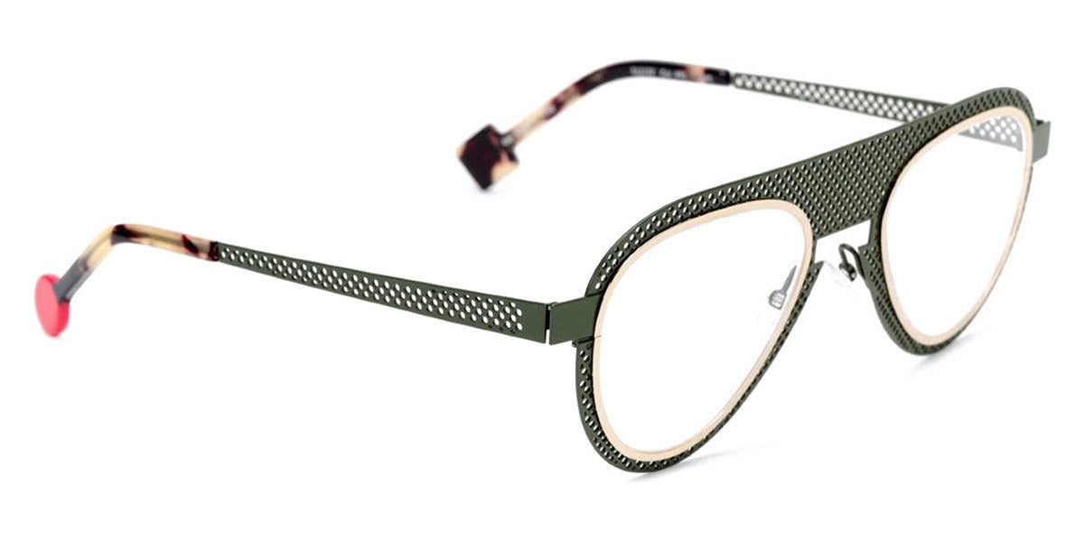 Sabine Be® Be Legend Hole SB Be Legend Hole 491 51 - Perforated Satin Khaki / Polished Yellow Gold Eyeglasses