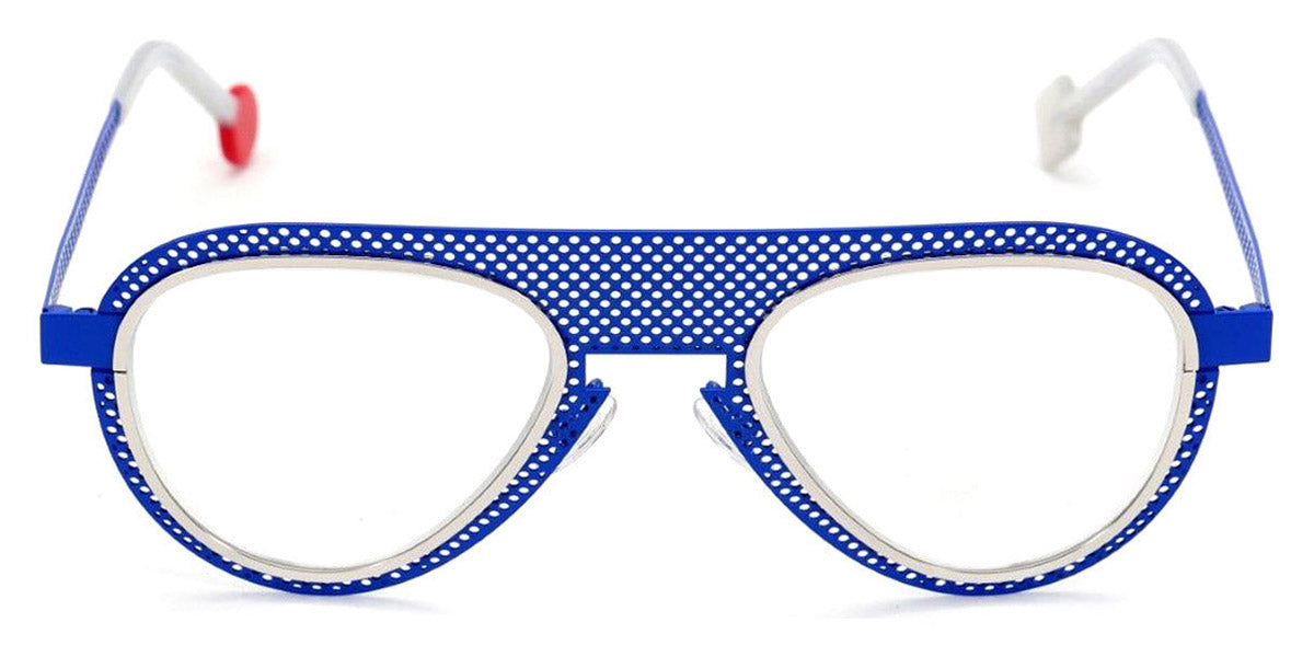 Sabine Be® Be Legend Hole SB Be Legend Hole 499 51 - Majorelle Blue Perforated Satin / Polished Palladium Eyeglasses