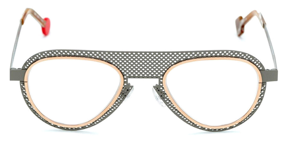 Sabine Be® Be Legend Hole SB Be Legend Hole 506 51 - Satin Taupe Gray Perforated / Polished Rose Gold Eyeglasses