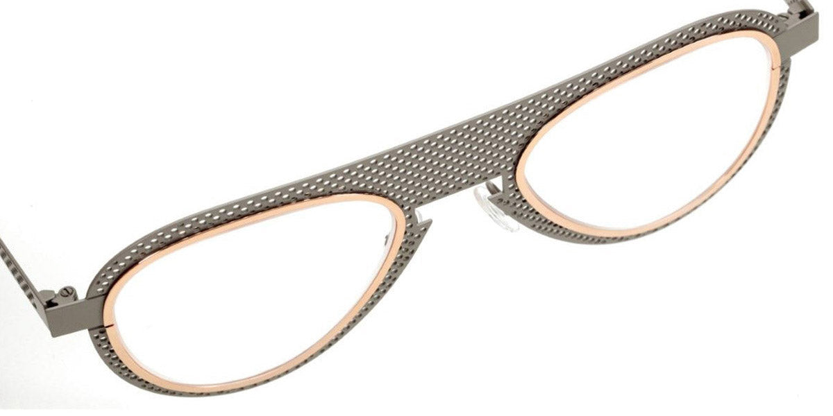 Sabine Be® Be Legend Hole SB Be Legend Hole 506 51 - Satin Taupe Gray Perforated / Polished Rose Gold Eyeglasses