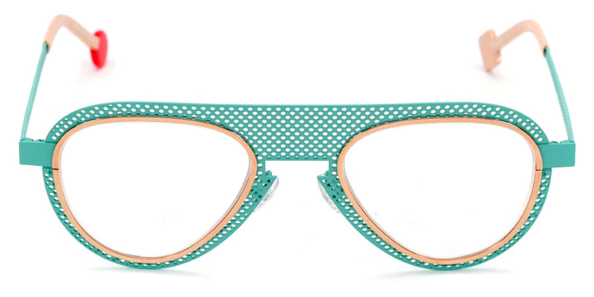 Sabine Be® Be Legend Hole SB Be Legend Hole 507 51 - Satin Turquoise Perforated / Polished Rose Gold Eyeglasses