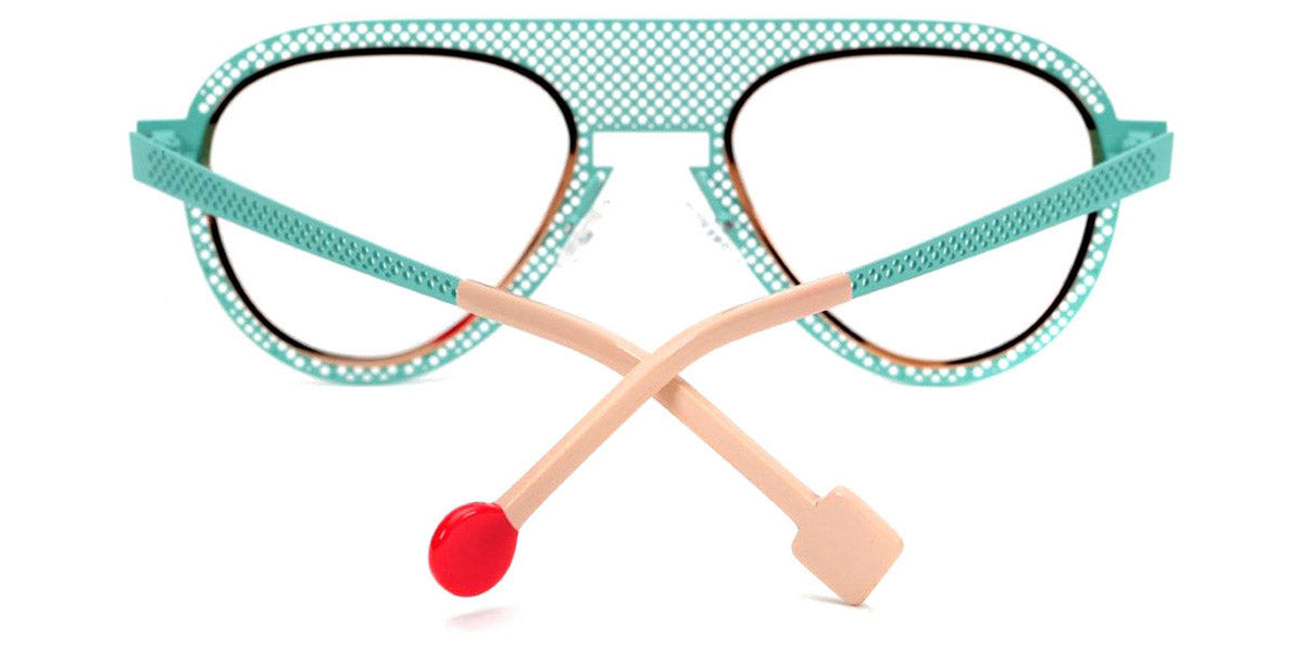 Sabine Be® Be Legend Hole SB Be Legend Hole 507 51 - Satin Turquoise Perforated / Polished Rose Gold Eyeglasses