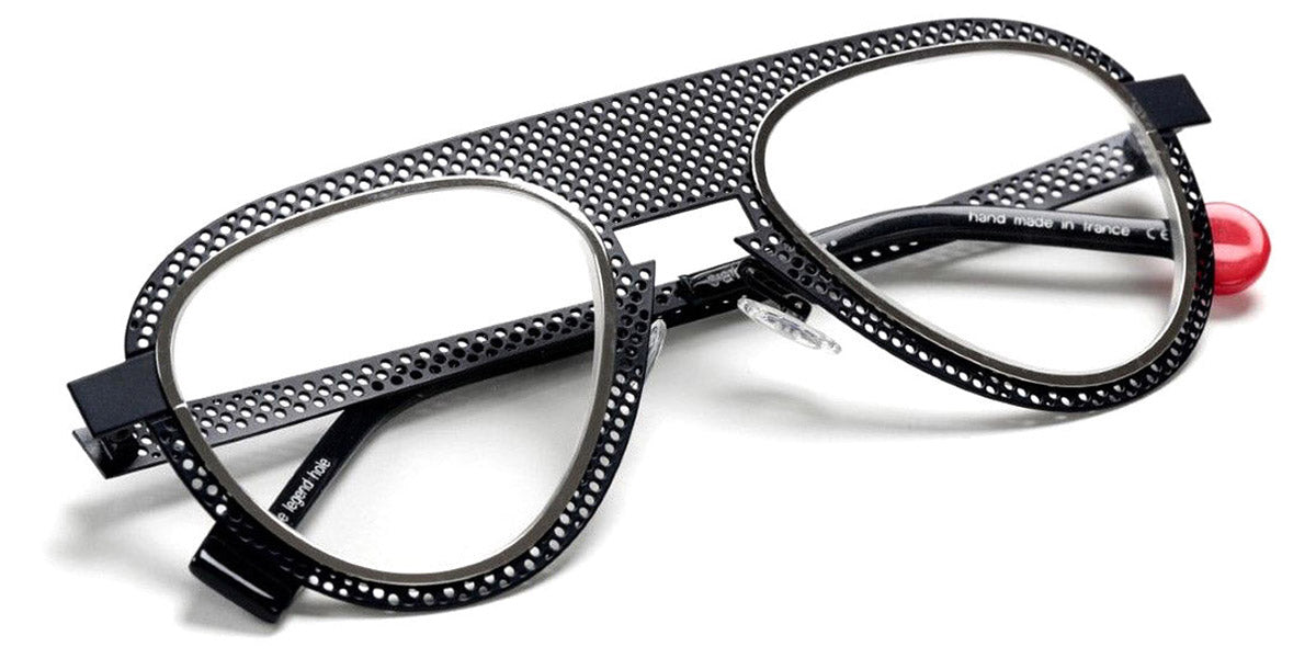 Sabine Be® Be Legend Hole SB Be Legend Hole 509 51 - Satin Midnight Blue Perforated / Polished Palladium Eyeglasses