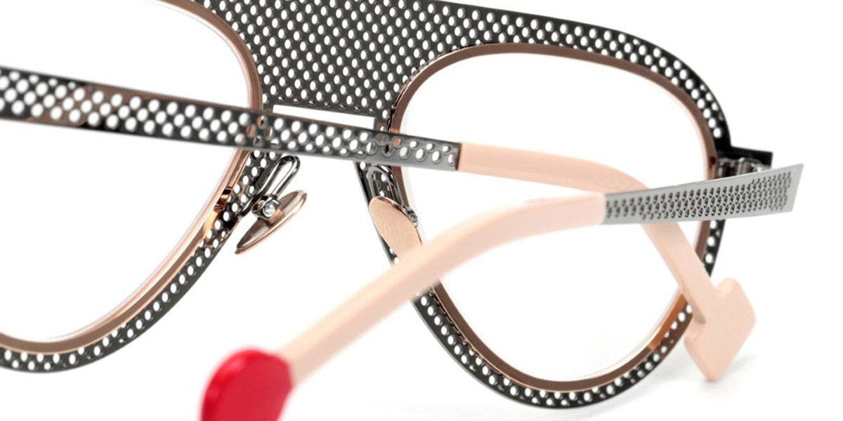 Sabine Be® Be Legend Hole SB Be Legend Hole 510 51 - Perforated Polished Ruthenium / Polished Rose Gold Eyeglasses