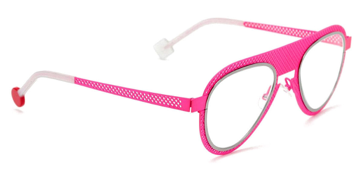 Sabine Be® Be Legend Hole SB Be Legend Hole 511 51 - Satin Neon Pink Perforated / Polished Ruthenium Eyeglasses