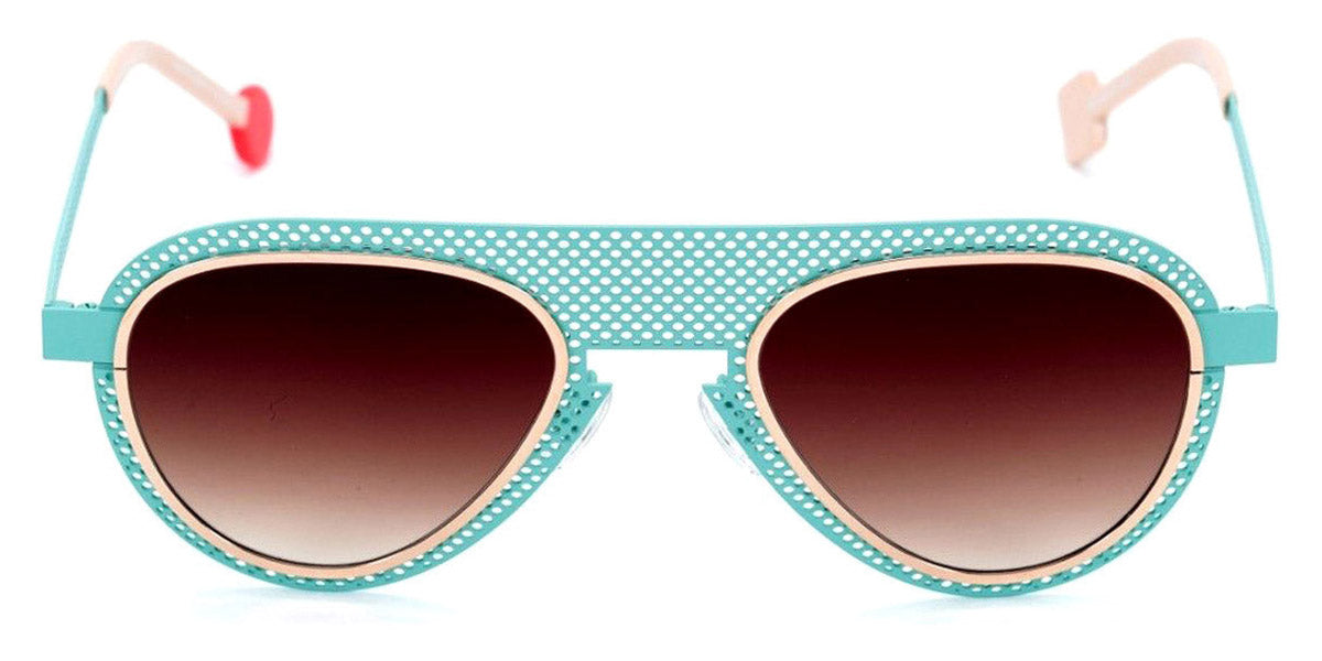 Sabine Be® Be Legend Hole Sun SB Be Legend Hole Sun 507 51 - Satin Turquoise Perforated / Polished Rose Gold Sunglasses