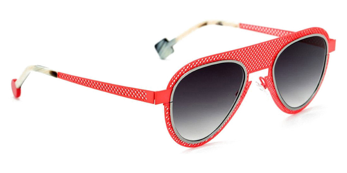 Sabine Be® Be Legend Hole Sun SB Be Legend Hole Sun 508 51 - Satin Neon Orange Perforated / Polished Ruthenium Sunglasses