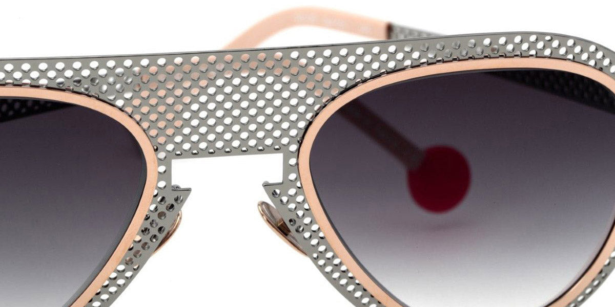 Sabine Be® Be Legend Hole Sun SB Be Legend Hole Sun 510 51 - Perforated Polished Ruthenium / Polished Rose Gold Sunglasses