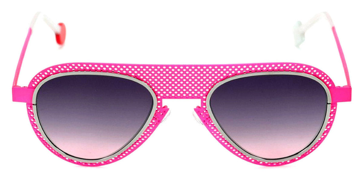 Sabine Be® Be Legend Hole Sun SB Be Legend Hole Sun 511 51 - Satin Neon Pink Perforated / Polished Ruthenium Sunglasses