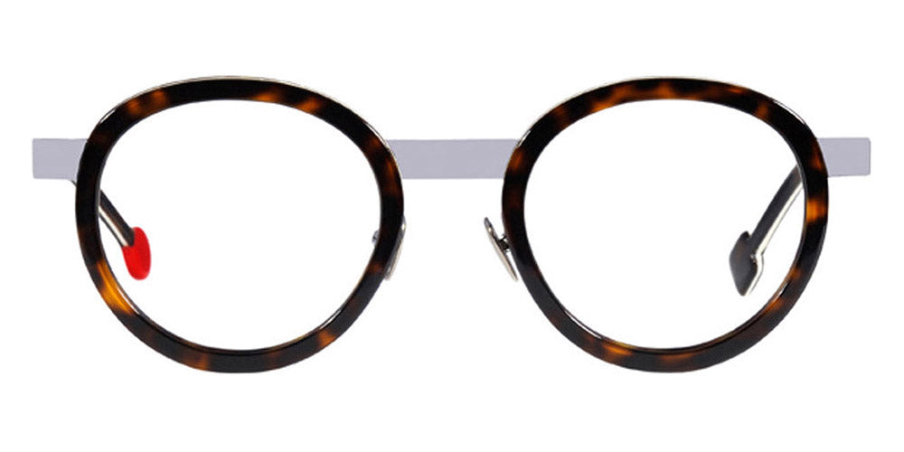 Sabine Be® Be Lucky SB Be Lucky 191 47 - Shiny Dark Tortoise / White / Shiny Dark Tortoise / Polished Ruthenium Eyeglasses