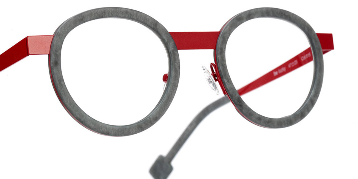 Sabine Be® Be Lucky SB Be Lucky 515 47 - Matt Marble Mouse Gray / Satin Red Eyeglasses