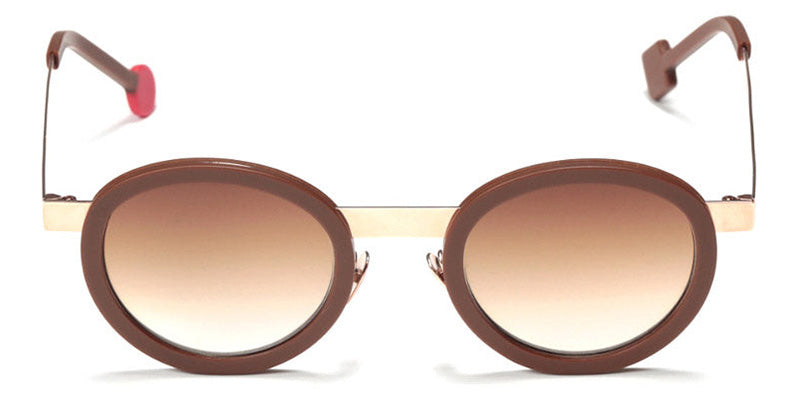 Sabine Be® Be Lucky Sun SB Be Lucky Sun 04 47 - Matte Brown / Polished Rose Gold Sunglasses