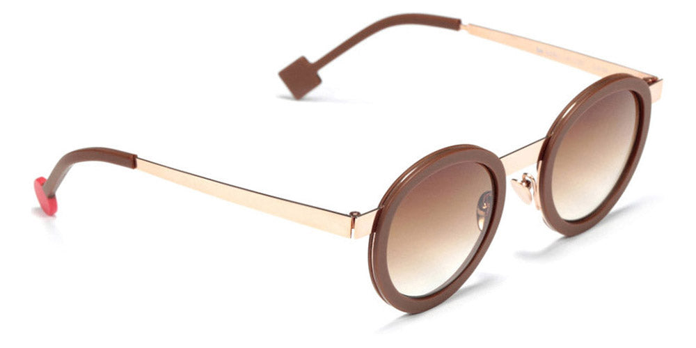 Sabine Be® Be Lucky Sun SB Be Lucky Sun 04 47 - Matte Brown / Polished Rose Gold Sunglasses