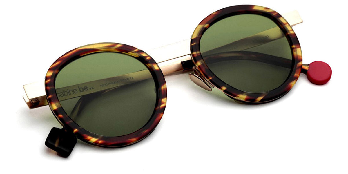 Sabine Be® Be Lucky Sun SB Be Lucky Sun 26 47 - Shiny Veined Tortoise / Polished Pale Gold Sunglasses