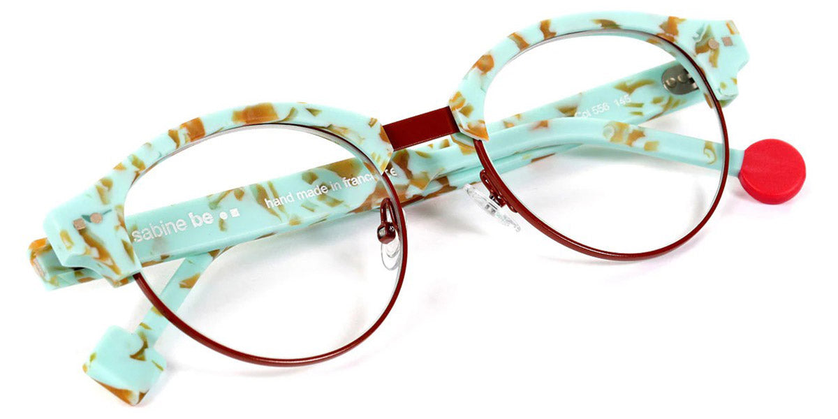 Sabine Be® Be Master Pantos SB Be Master Pantos 556 51 - Matte Marbled Turquoise / Shiny Camel Eyeglasses