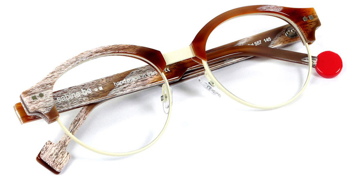 Sabine Be® Be Master Pantos SB Be Master Pantos 557 51 - Shiny Vintage Horn / Satin Ivory Eyeglasses