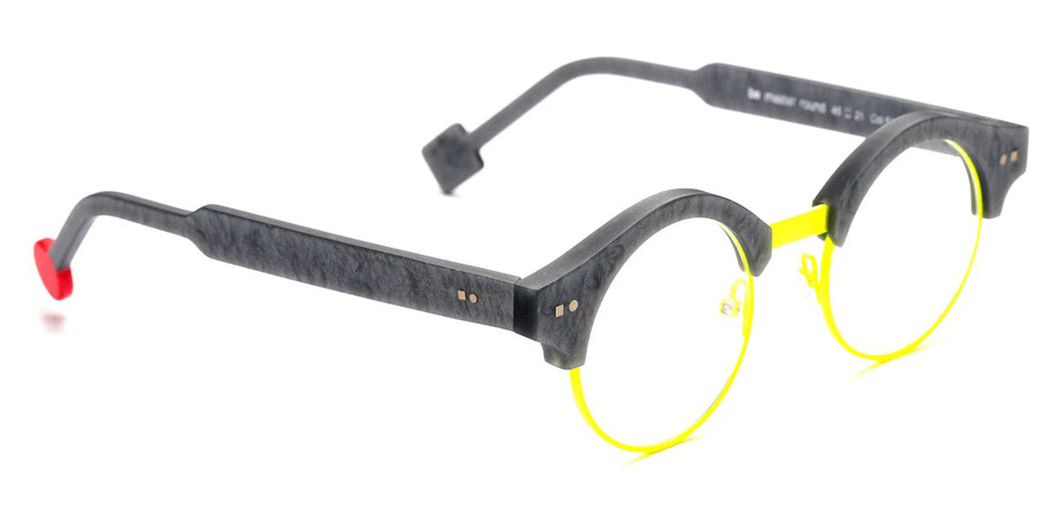 Sabine Be® Be Master Round SB Be Master Round 546 45 - Matte Marbled Mouse Gray / Satin Neon Yellow Eyeglasses