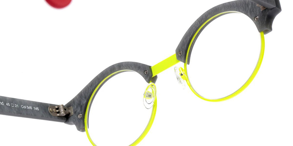 Sabine Be® Be Master Round SB Be Master Round 546 45 - Matte Marbled Mouse Gray / Satin Neon Yellow Eyeglasses