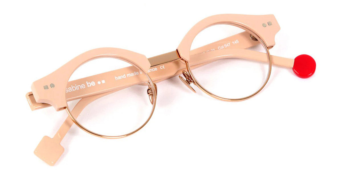 Sabine Be® Be Master Round SB Be Master Round 547 45 - Shiny Nude / Polished Rose Gold Eyeglasses