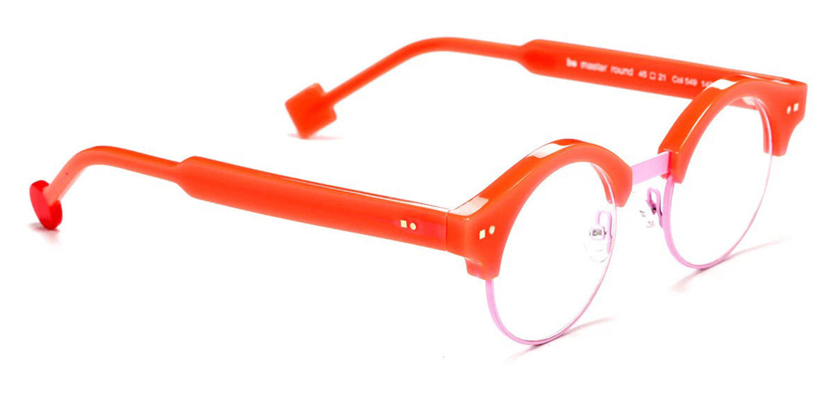 Sabine Be® Be Master Round SB Be Master Round 549 45 - Shiny Neon Miami Orange / Satin Baby Pink Eyeglasses