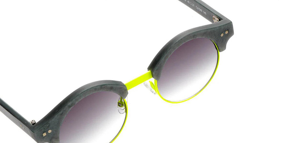 Sabine Be® Be Master Round Sun SB Be Master Round Sun 546 45 - Matte Marbled Mouse Gray / Satin Neon Yellow Sunglasses