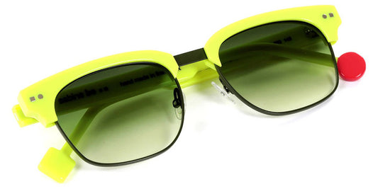 Sabine Be® Be Master Square Sun SB Be Master Square Sun 550 52 - Satin Neon Yellow / Satin Khaki Sunglasses