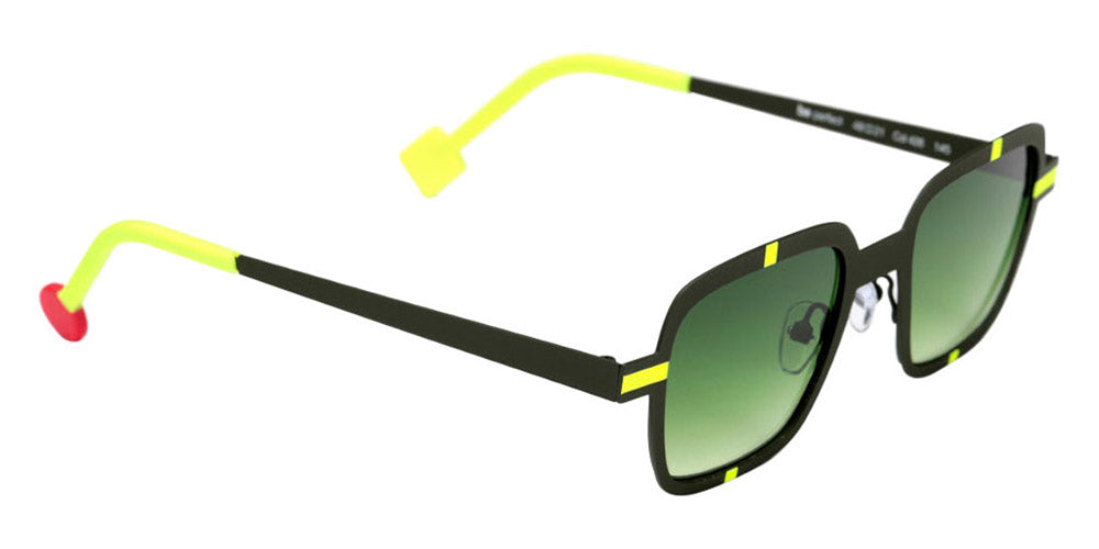 Sabine Be® Be Perfect Sun SB Be Perfect Sun 426 48 - Satin Khaki / Satin Neon Yellow Sunglasses