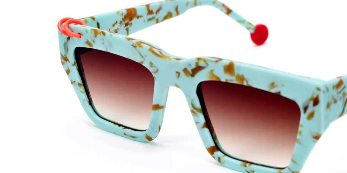 Sabine Be® Be Piercing Sun SB Be Piercing Sun 479 53 - Matt Marbled Turquoise / Camel Sunglasses