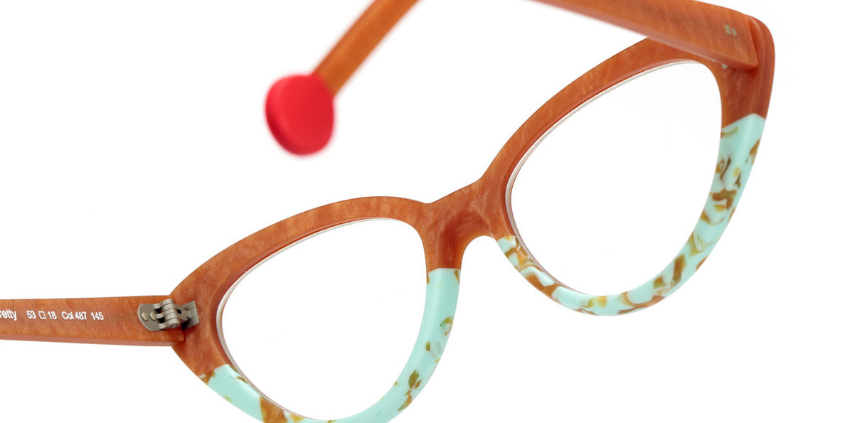 Sabine Be® Be Pretty SB Be Pretty 487 53 - Matt Marbled Rust / Matte Marbled Turquoise Eyeglasses