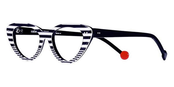 Sabine Be® Be Pretty Stripe SB Be Pretty Stripe 185 53 - Shiny Navy Blue Fat Stripes / Shiny Navy Blue Slim Stripes Eyeglasses