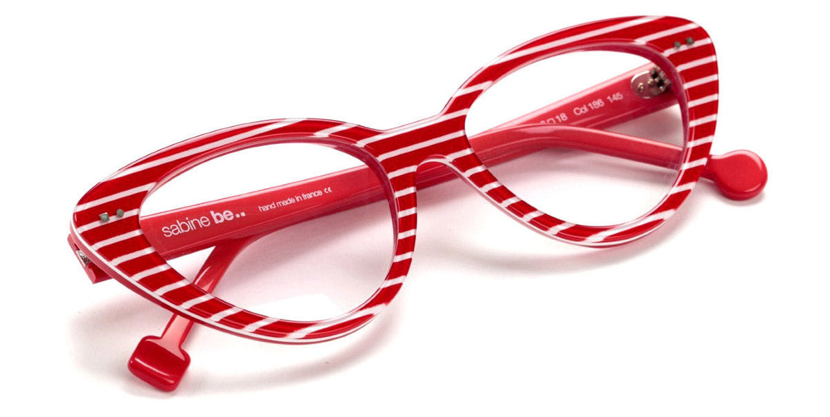 Sabine Be® Be Pretty Stripe SB Be Pretty Stripe 186 53 - Shiny Red Fat Stripes Eyeglasses