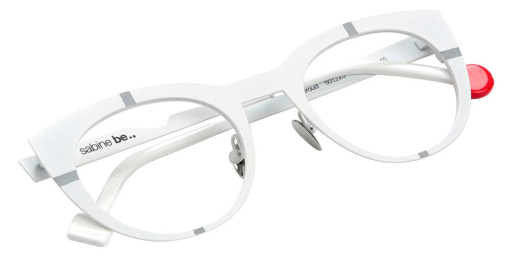 Sabine Be® Be Proud SB Be Proud 417 50 - Satin White / Satin Palladium Eyeglasses