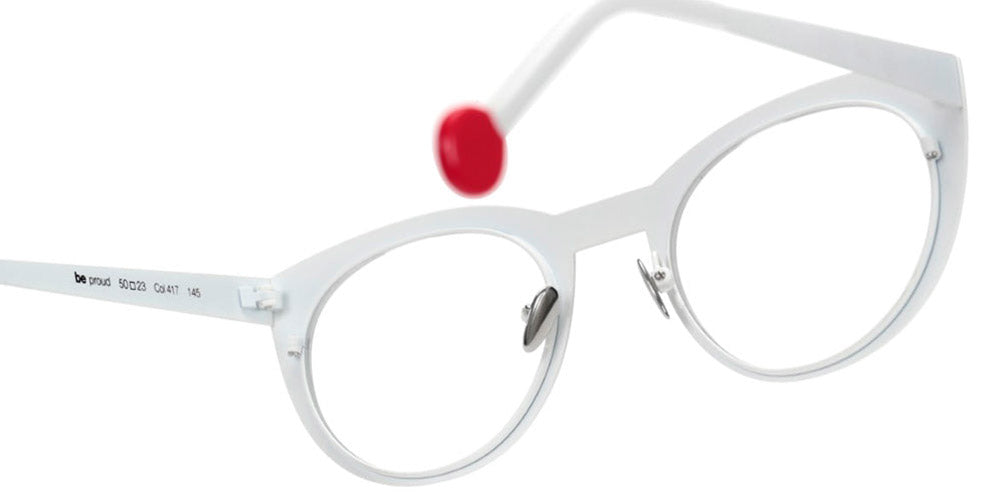 Sabine Be® Be Proud SB Be Proud 417 50 - Satin White / Satin Palladium Eyeglasses