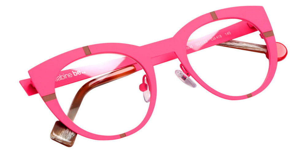 Sabine Be® Be Proud SB Be Proud 418 50 - Satin Neon Pink / Satin Rose Gold Eyeglasses