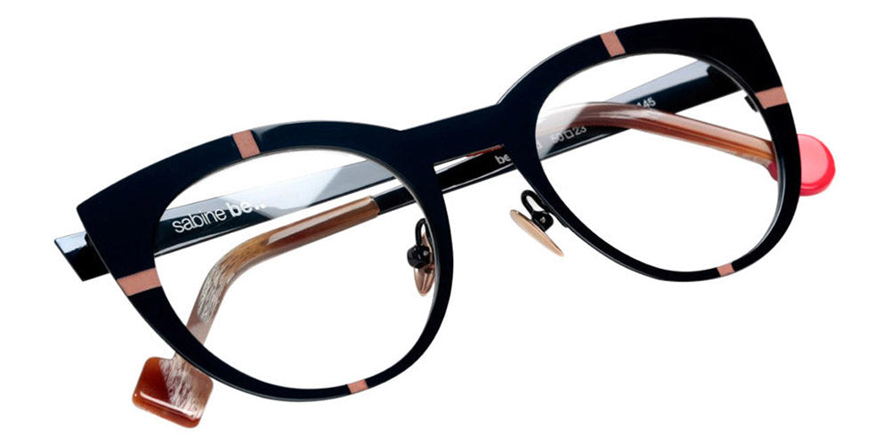 Sabine Be® Be Proud SB Be Proud 419 50 - Shiny Navy Blue / Satin Rose Gold Eyeglasses