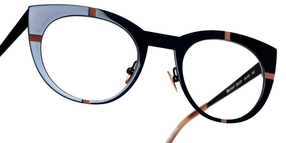 Sabine Be® Be Proud SB Be Proud 419 50 - Shiny Navy Blue / Satin Rose Gold Eyeglasses