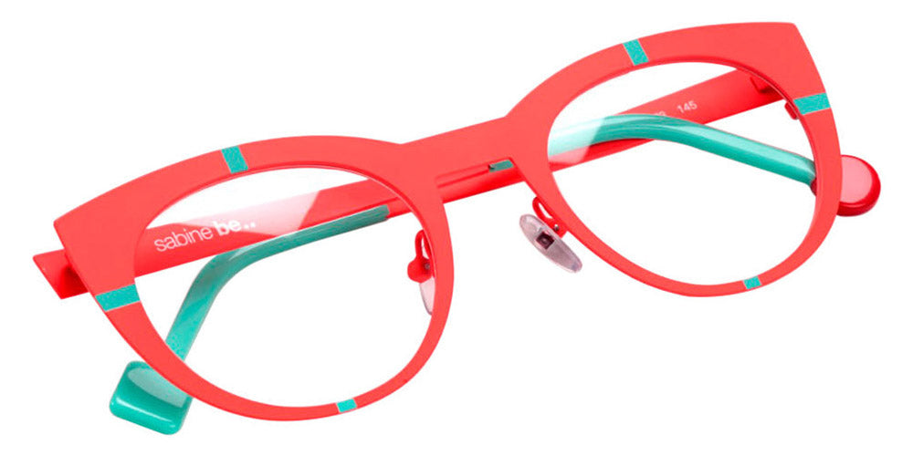 Sabine Be® Be Proud SB Be Proud 423 50 - Satin Neon Orange / Satin Turquoise Eyeglasses