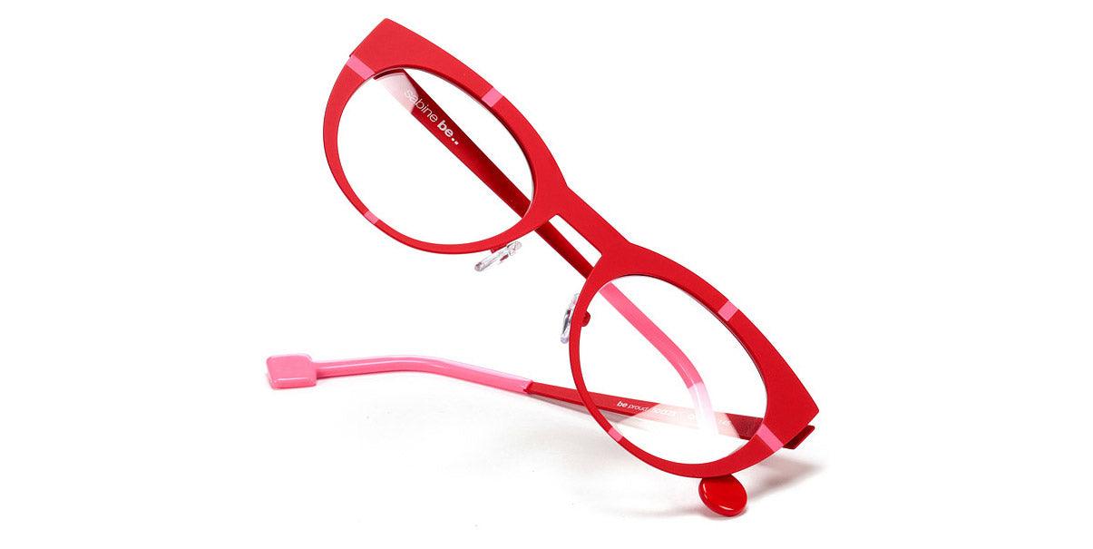 Sabine Be® Be Proud SB Be Proud 595 50 - Satin Red / Satin Neon Pink Eyeglasses