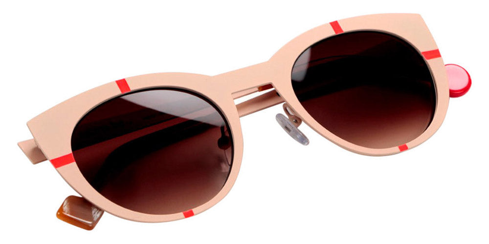 Sabine Be® Be Proud Sun SB Be Proud Sun 404 50 - Nude Satin / Neon Orange Satin Sunglasses