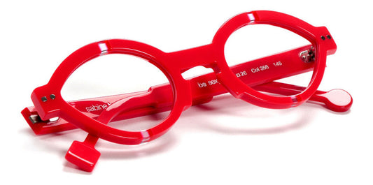 Sabine Be® Be Sexy SB Be Sexy 01 50 - Shiny Neon Coral / Shiny Crystal Eyeglasses