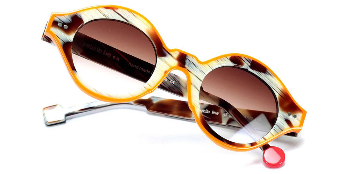 Sabine Be® Be Smile Line Sun SB Be Smile Line Sun 528 46 - Shiny Blond Horn / Shiny Orange Sunglasses